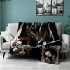1PC Black Butler Patterned Flannel Blanket Suitable For All Seasons For Home Decor Warmth And Comfort Gifts Holiday Present