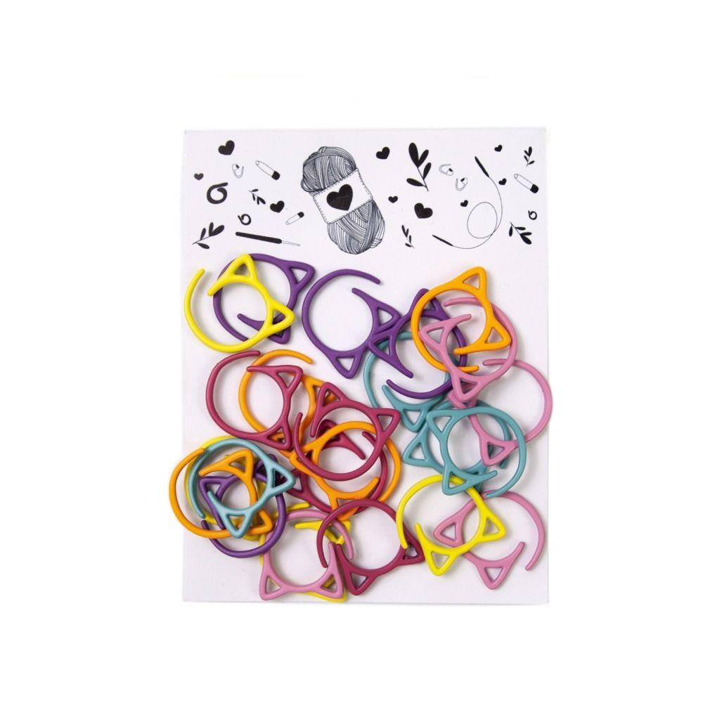 24PCS Locking Ring Metal Knitting Stitch Markers Crochet Stitching Markers Knitting Accessories