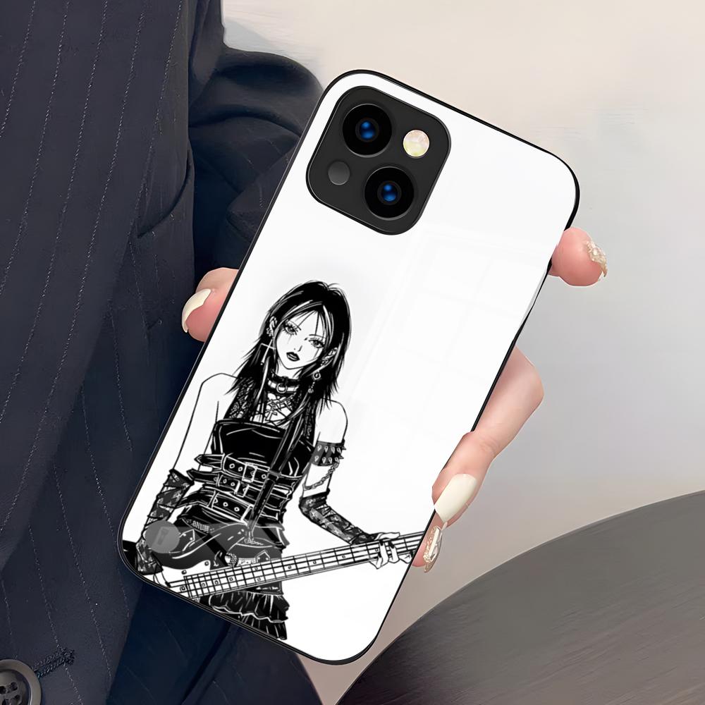 Чехол для телефона Аниме N-Нана Осаки Для IPhone 17 Pro Max 15 Pro 16 14 Plus 12 13 Mini 11 Pro Ударопрочный Стеклянный Чехол