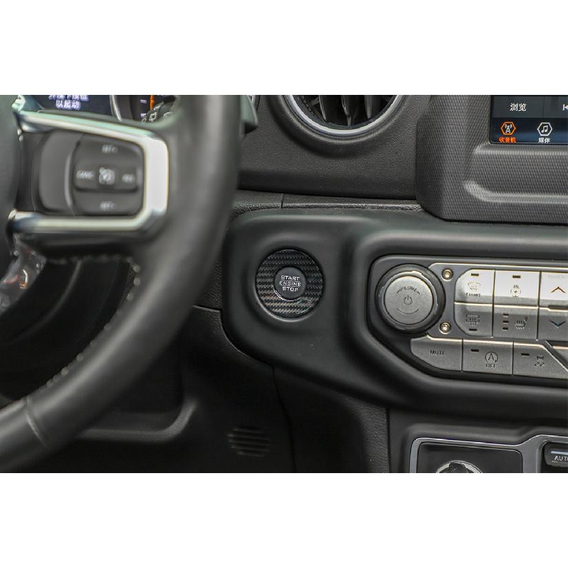 Декоративное кольцо на кнопку старт-стоп автомобиля для Jeep Wrangler JL Gladiator JT 2018-2022, накладки на интерьер