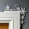 2025 New Metal Christmas Door Topper, Christmas Door Frame Decor, Door Crown Decor Christmas, Christmas Door Corner ( B)