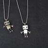 Industry Unisex Stainless Steel Metal Pendant Choker Robot Necklace Birthday Present Man Necklace