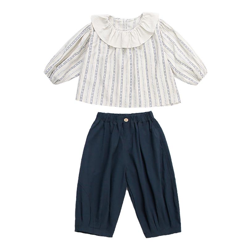 Girls' Autumn Babydoll Fashion Set: 2025 Mori-Style Trendy Two-Piece Outfit