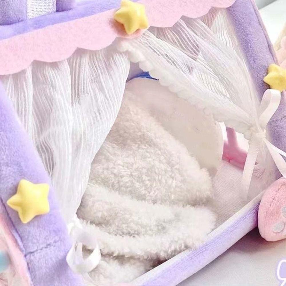 Scene Model Doll Tent Desktop Ornaments Doll Sleeping Bed Kids Toy Cotton Doll Bed Plush Toy