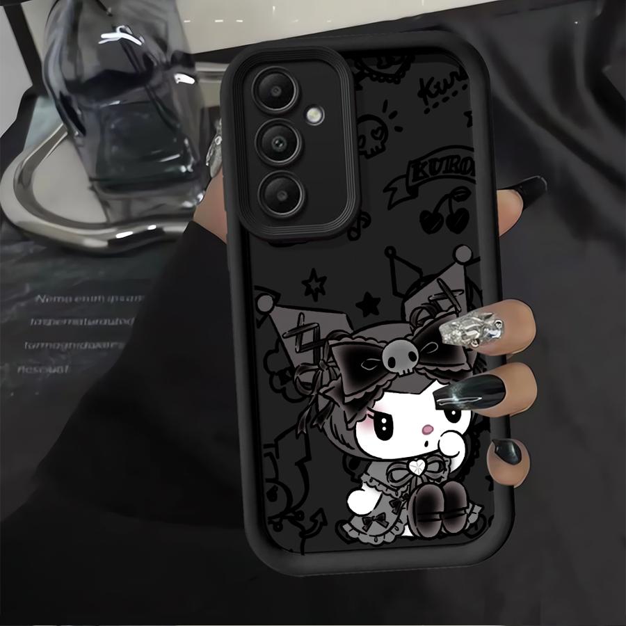 Case for Samsung Galaxy A56 A55 A25 A26 A21s A35 A52 A54 A73 A32 A22 A36 A24 Phone Cover Sanrio Cool Kuromi