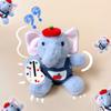 Cartoon Elephant Plush Toy Anti-lost Elephant Plush KeyChain Elephant Backpack Pendant  Bag Pendant