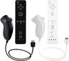 Wii Remote Control & Nunchuck Controller Wii Nunchuck Remote Control 2 Pack with Silicone Case & Wrist Strap (black + White)