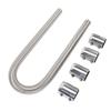 Radiator Flexible Coolant Water Hose Kit with Cap Clamp Stainless Steel 48 Inch Universal Engine Cooling Water Hose Kit