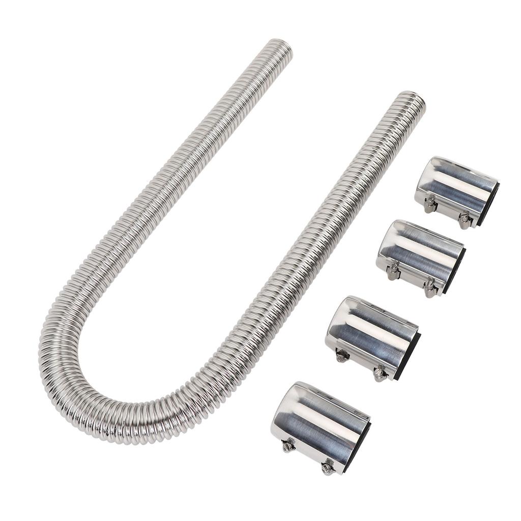 Radiator Flexible Coolant Water Hose Kit with Cap Clamp Stainless Steel 48 Inch Universal Engine Cooling Water Hose Kit