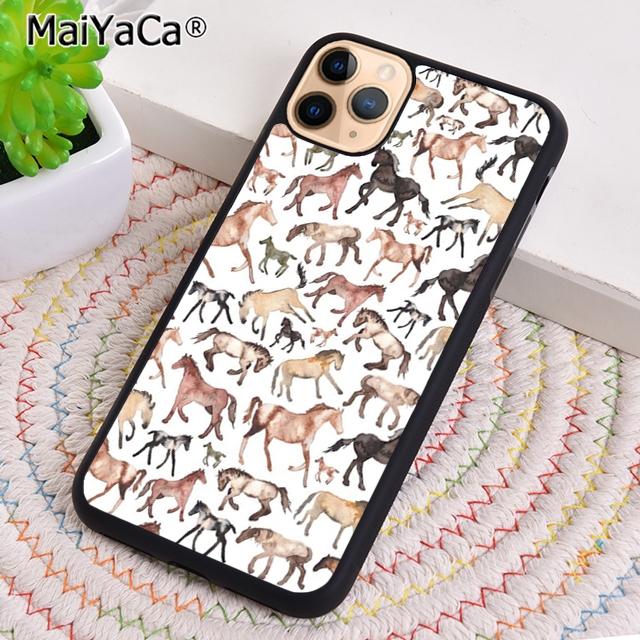 Чехол для телефона с коллажем из узоров лошадей Для iPhone 17 Air 16 15 14 plus 12 13 pro max Защитный чехол coque