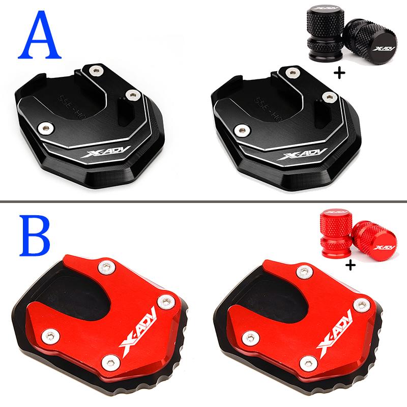 Motorcycle Accessories For HONDA X-ADV 750 CNC Valve Cap Kickstand Pad Foot Side Stand Extension XADV750 XADV