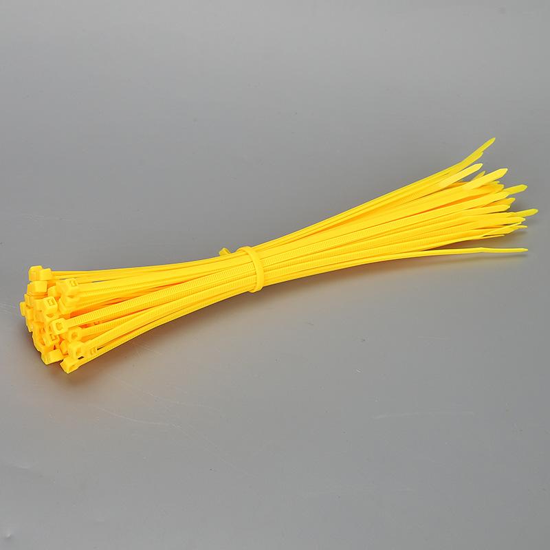 Размер 3×200мм 100шт/пакет Разноцветные самозатягивающиеся нейлоновые кабельные стяжки Быстрое связывание Пластиковая петля Обмотка провода Случайный цвет
