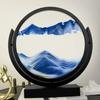 3D Rotatable Flowing Sand Painting Art Picture Round Glass Deep Sea Quicksand Hourglass Modern Home Decoration Colour Ornaments