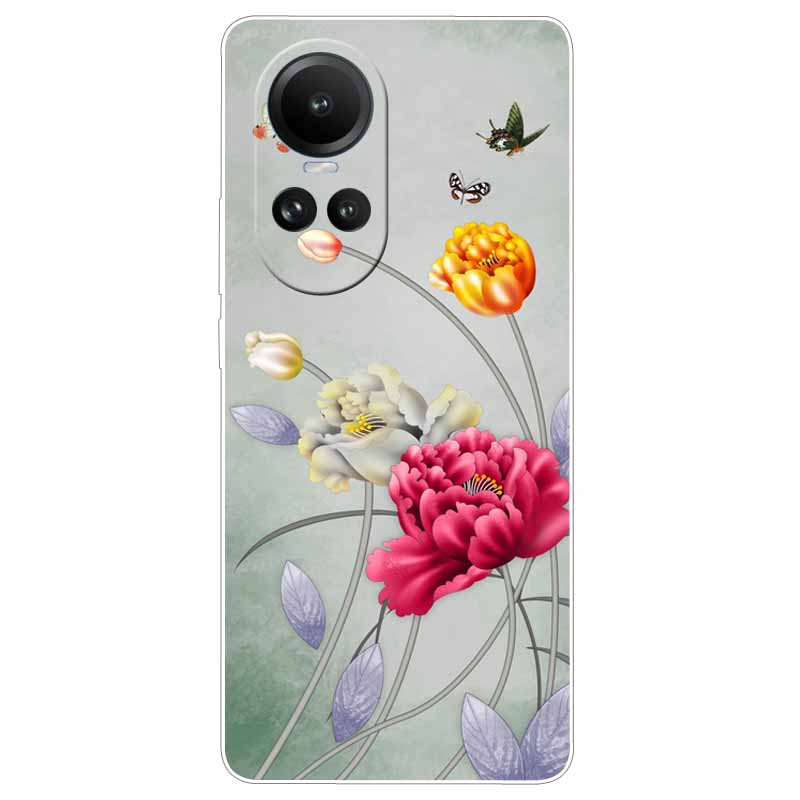 Чехол для Oppo Reno 10 5G CPH2531 Силиконовый Расписной Кот Животные ТПУ Мягкий Мраморный Coque для Oppo Reno10 Pro 5G CPH2525 Чехол для Телефона