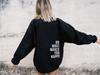 European Size XS-5X Women's Retro Letter Print Drop Shoulder Hoodie