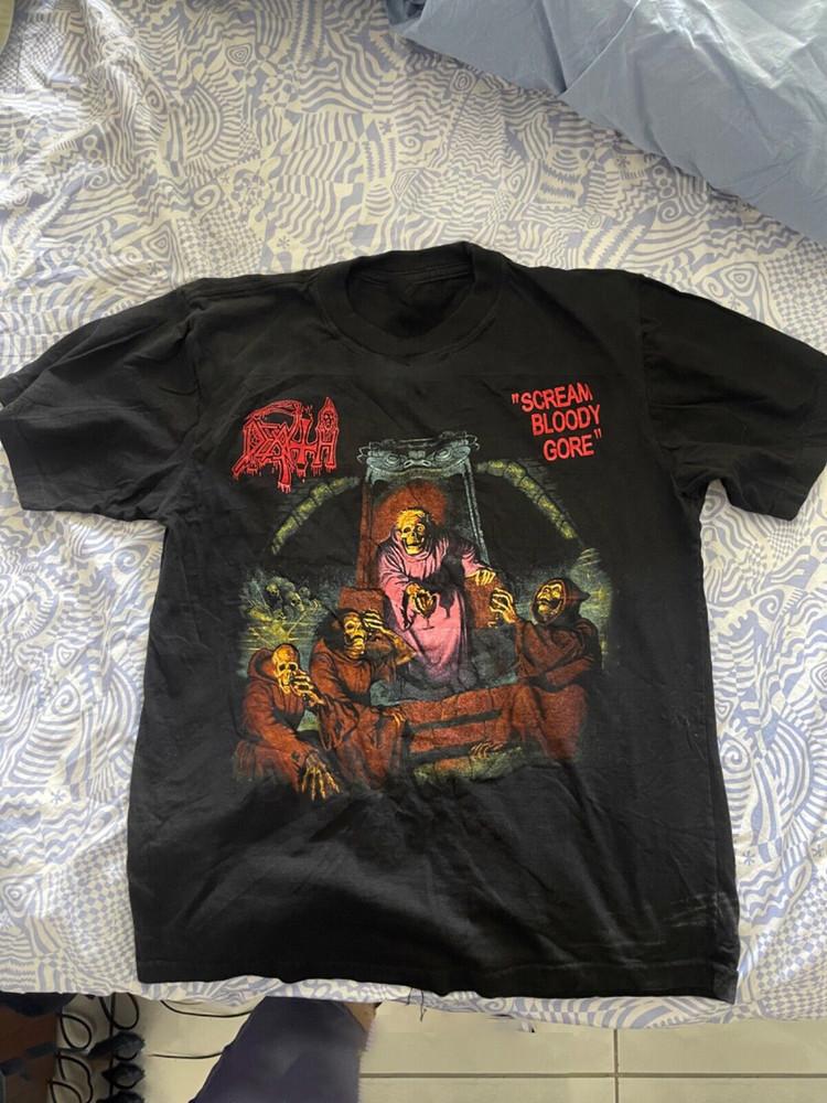 Футболка с принтом группы Scream Bloody Gore, короткий рукав, унисекс, GS109