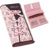 Women's Long Bow Wallet - Zippered Checkbook Style Coin Purse with Card Slots Elegant Checkbook Clutch for Daily Use