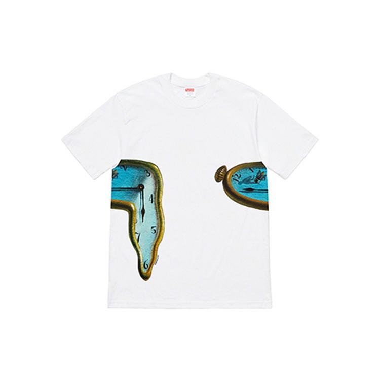 Supreme SS19 Постоянство памяти Белая футболка Мужская SUP-SS19-749