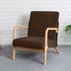 Finka Armchair Cover, Brown, Thick Velvet