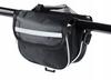 Two-compartment bicycle frame bag with reflector
