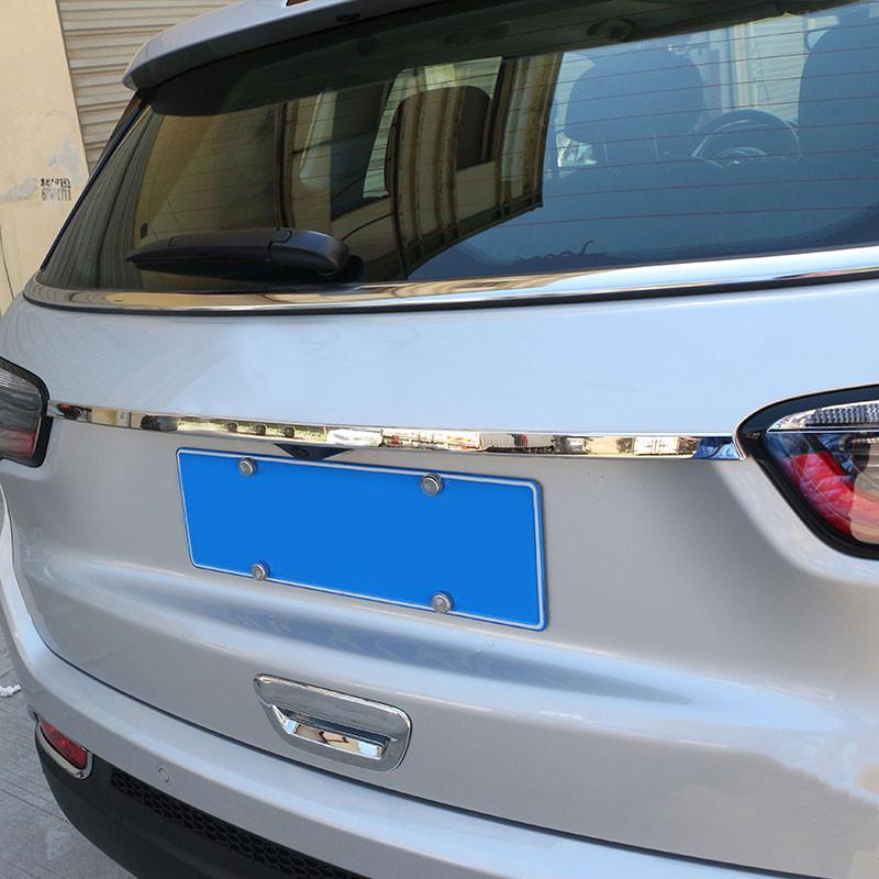 Color My Life 1 шт., накладка на заднюю дверь автомобиля из нержавеющей стали, наклейка на крышку багажника для Jeep Compass 2TH 2017-