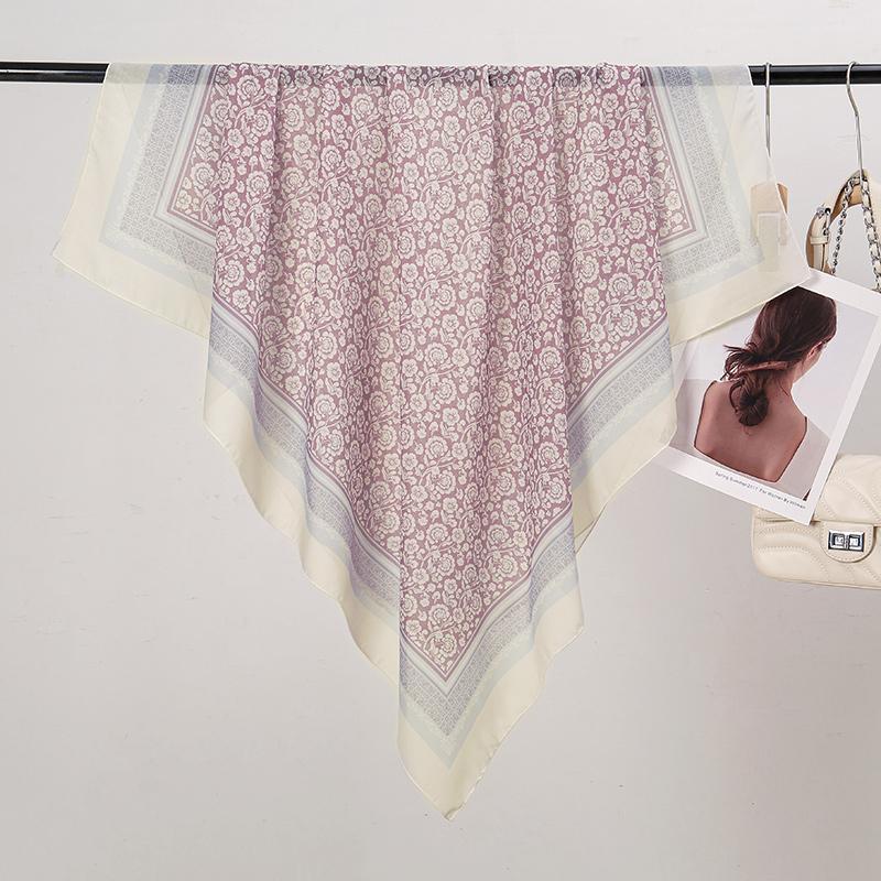 Малайзия Цветочный Принт 110 Квадратный Шарф Мусульманский Хиджаб Женщины Элегантные Шали Дамы Повседневный Головной Платок Тюрбан Косынка Оптовая Продажа