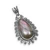 Natural Labradorite Gemstone 925 Sterling Silver Handmade Pear Shape Pendant For Women & Girls