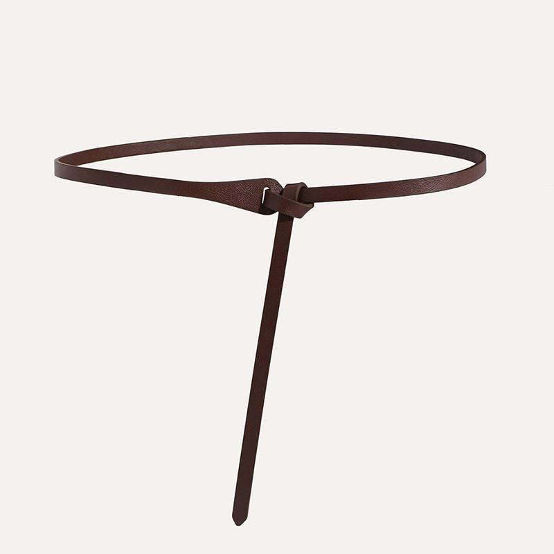 Simple Pu Waist Belt For Dresses With Adjustable Pin Buckle For Women
