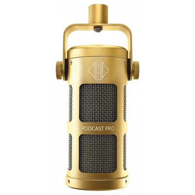 SONTRONICS Супернаправленный динамический микрофон для подкастов PODCAST PRO GOLD Золотой