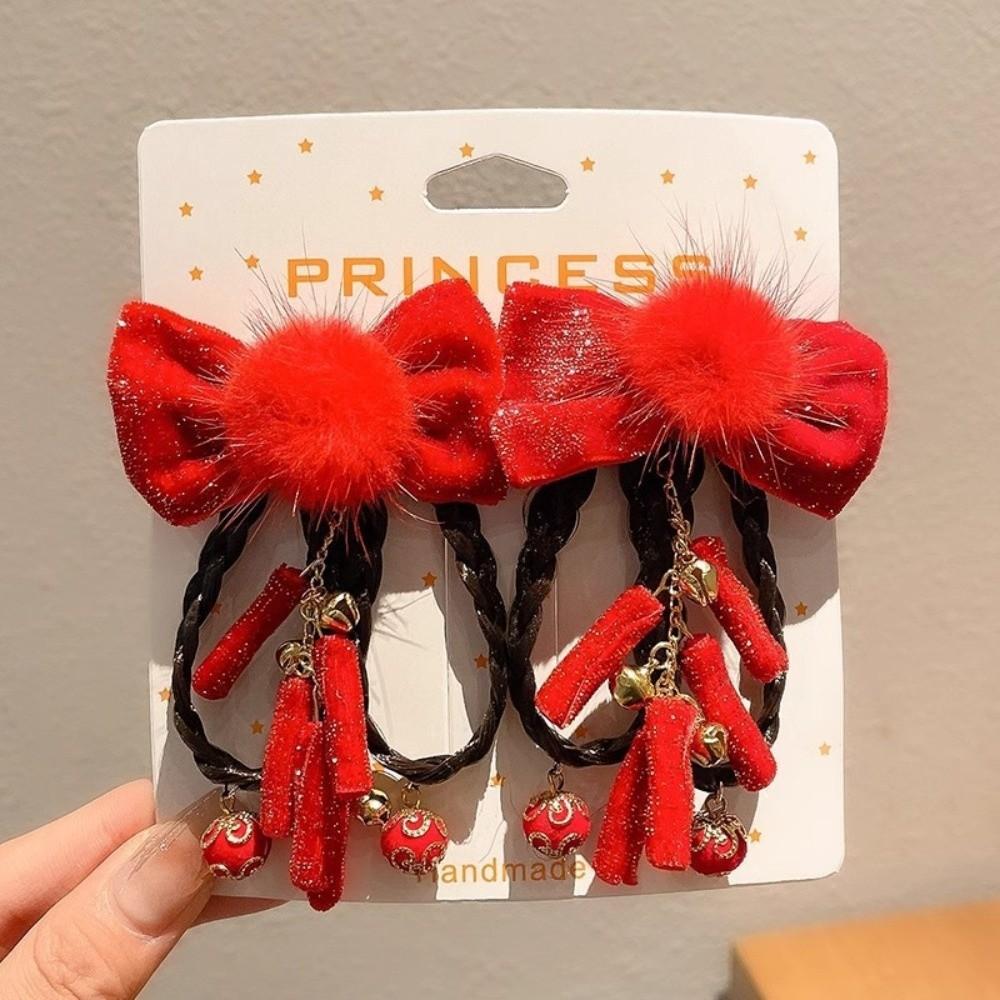 Tassels Japanese Kimono Headwear Bow New Year Bow Hairpin Chinese Tassel Fan Hairpin Decorations