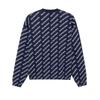 Balenciaga Allover Logo Printed Crewneck Knit Jumper 736247T32338502