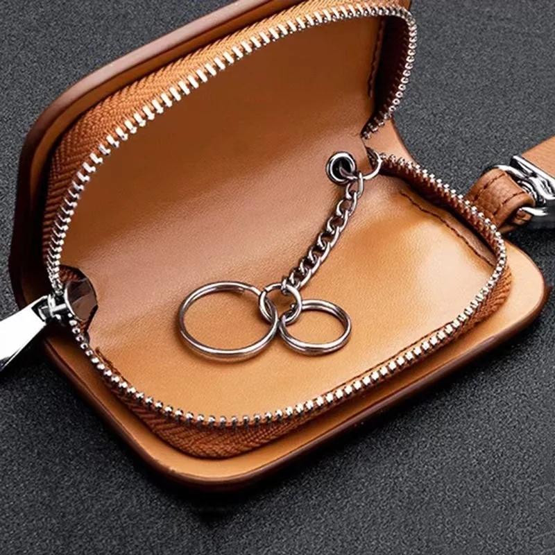 Leather Car Key Case Full Cover Shell Keychain For Mercedes Benz A B C E GL S GLA GLK CLS Class S320 W164 W203 W204 W168 C180 w5