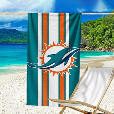 Dolphins Team Quick-Dry Microfiber Beach Towel Super Soft & Absorbent for Bath, Beach, Travel Bath Time Accessory, Fan Gifts