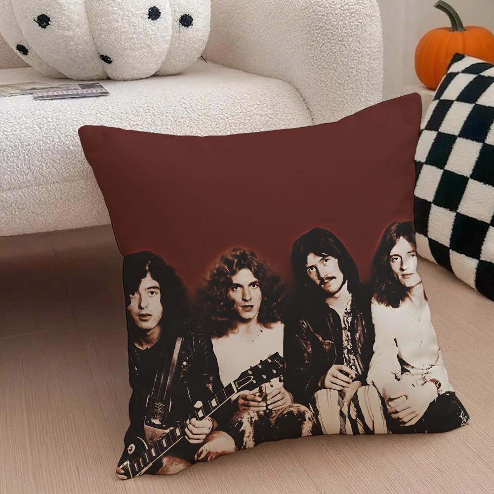 Fashion Iconic LLed ZeppelinS Rock Cushion Cover Throw Pillow Cover Hidden Button Durable Polyester Chair Cushion