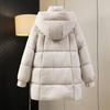 Autumn Winter Thicken Warm Parka Women Casual Sweety Solid Color Big Pocket Loose Hooded Coat Jackets Outwear