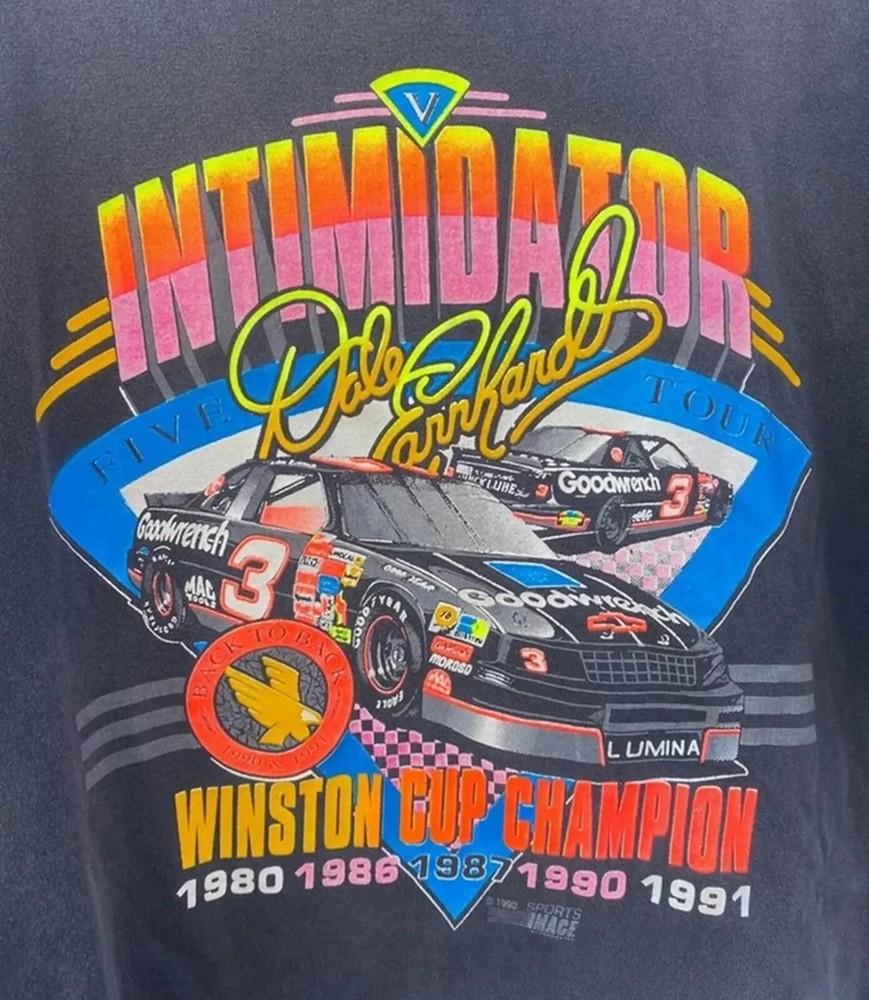 Винтажная футболка NASCAR Дейла Эрнхардта «Intimidator» 90-х годов. Все размеры S-5XL. Унисекс футболка