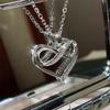 Trendy Silver Color Heart Necklace Women Infinity Pendant Chain Necklace Wedding Party Jewelry Anniversary Gifts