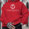 Мужская толстовка с графикой "TOMORROWLAND" - Повседневная толстовка-пуловер с длинным рукавом, классический крой, для осенне-зимнего повседневного ношения