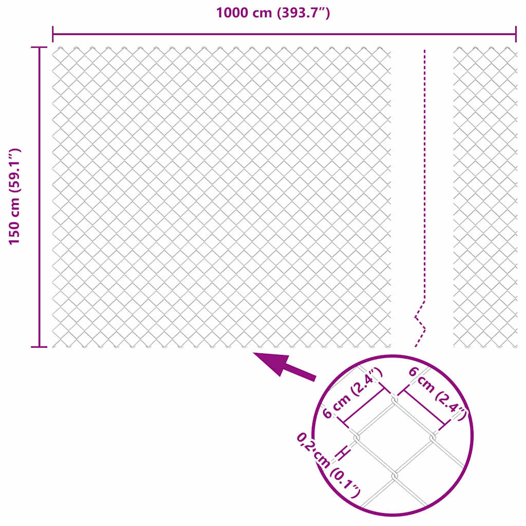 Ground Fix Welded Wire Fence 10 x 1.5 m (W x H)