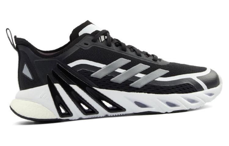 adidas Резиновая амортизация Нескользящие Износостойкие Дышащие Низкие Кроссовки для бега Унисекс Черный Белый IH6029