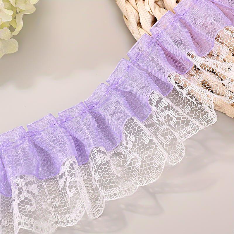 5см*4,5м Органза DIY Рюши Декоративные Аксессуары Полиэстер Ручная работа Кукольная одежда Платье Ткань Принадлежности 6 Цветов