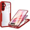 Case - BOOLING - for Samsung Galaxy A05s - Red - Rigid - 360 Degree Protection - Anti-Scratch