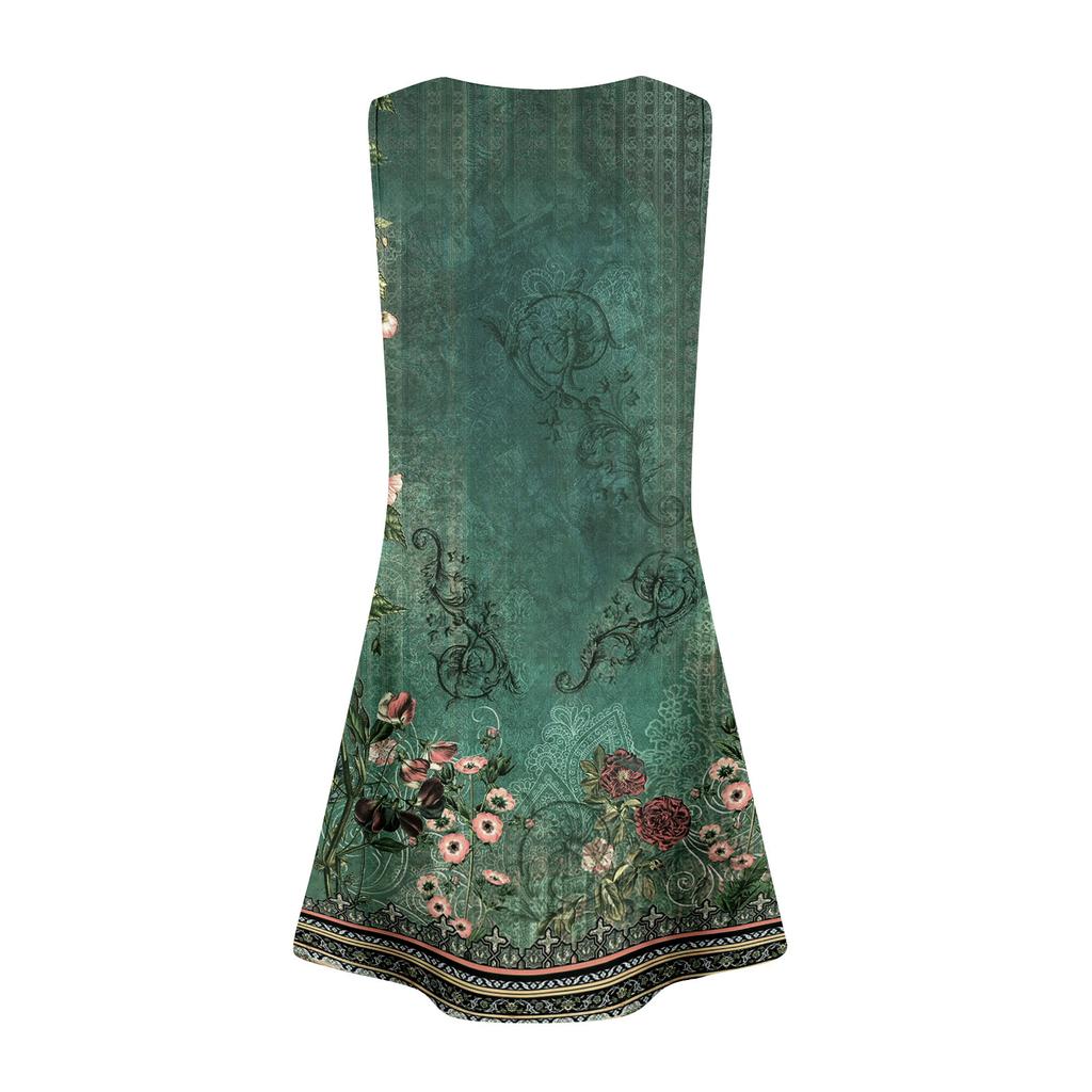 Женские летние платья Свободные сарафаны без рукавов Платье с карманами