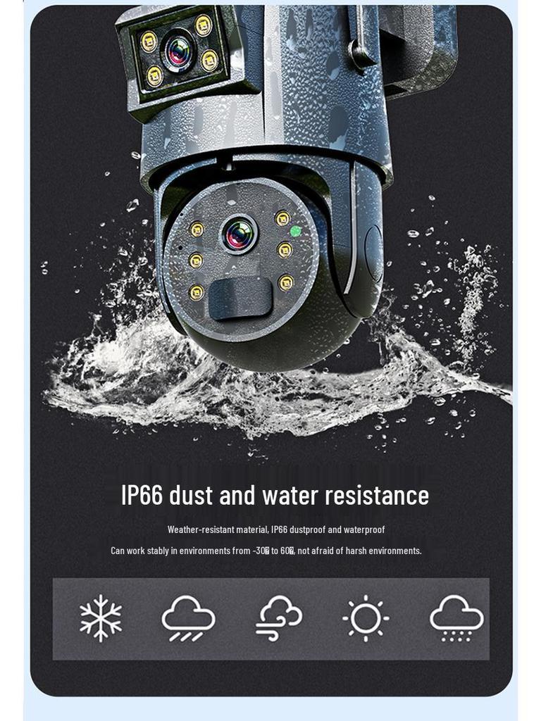 Dual-Lens Solar HD 4G Surveillance Camera with Full-Color Night Vision