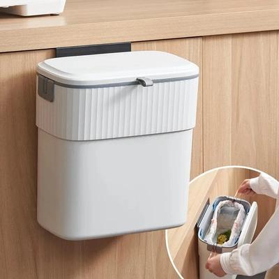 7л/9л настенный мусорный бак для хранения в кухонном шкафу, умное ведро для ванной комнаты, переработка, подвесные мусорные баки, кухонный мусорный бак