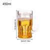 15 Ounces Creative Double Beer cup Mezzanine Summer Fake Thickened Cup With Handgrip Transparent Beer Mugs Trick Props