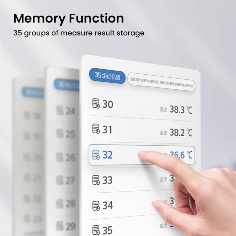 Philips Инфракрасный лобный термометр Двойные звуковые и световые напоминания об аномальной температуре тела Функция памяти Бесшумный режим Большой светодиодный HD-экран