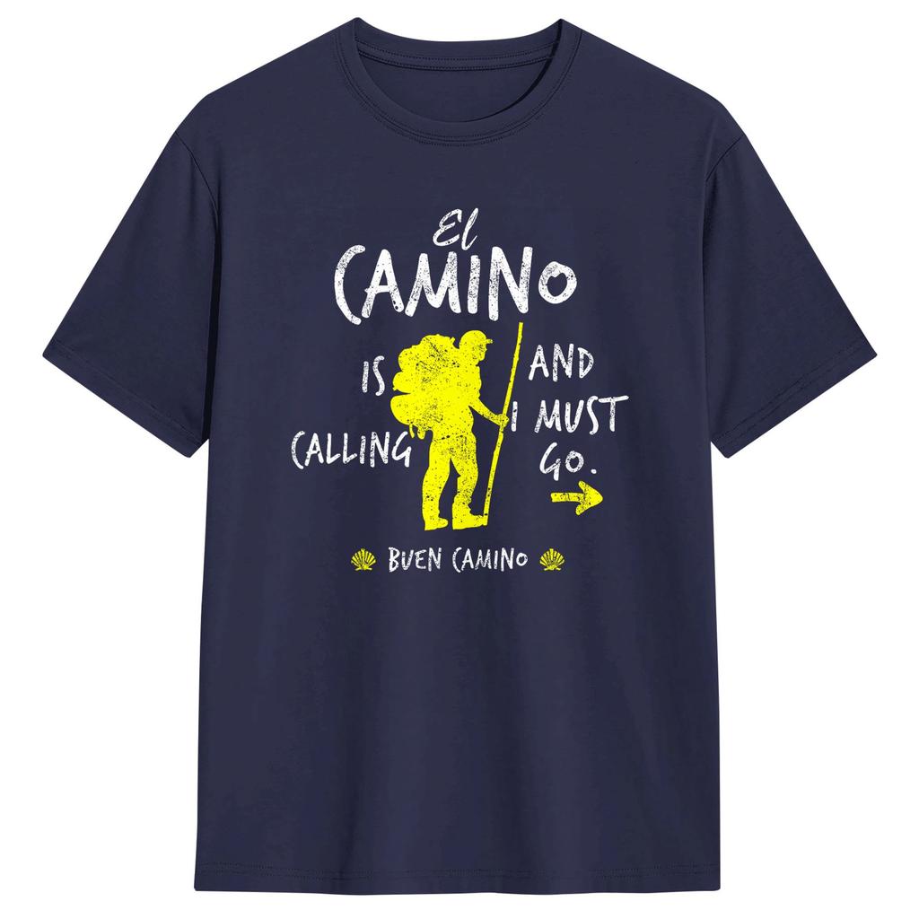 Unisexs Camino De Santiago T Shirt Pure Cotton Tops Funny Short Sleeve O Neck Tees XL XL XL TShirts