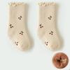 Infant Kids Girl Terry Cotton Socks Baby Ruffles Vintage Color Anti-slip Floor Socks 0-5Y Baby Mid-tube Leg Warmers for Princess