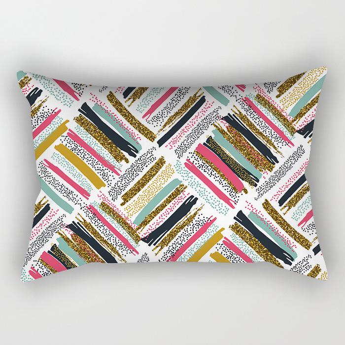Скандинавский Абстрактный Разноцветные Линии Геометрический Длинная Наволочка Дом Диван Подушка Автомобиль Офис Подушка для Поясницы